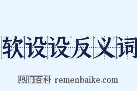 软设设反义词是什么意思的图片